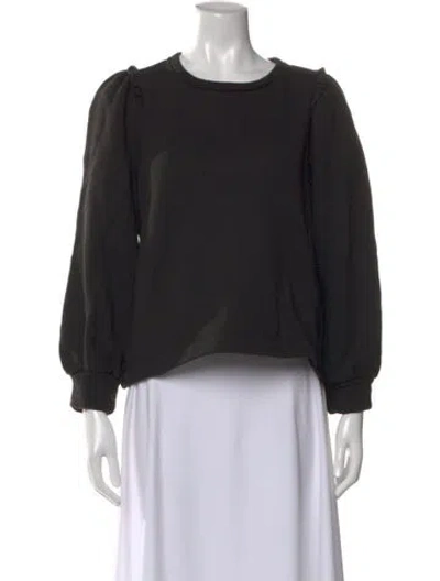 Pre-owned Goop G. Label Crew Neck Long Sleeve Top In Black