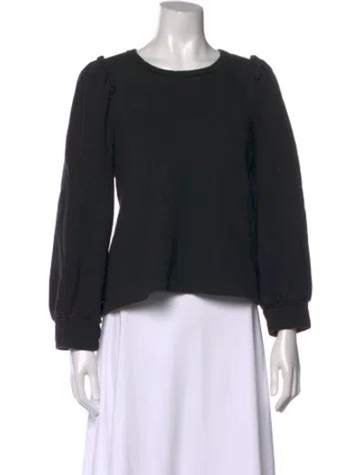 Pre-owned Goop G. Label Crew Neck Long Sleeve Top In Black