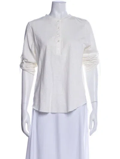 Pre-owned Goop G. Label Crew Neck Long Sleeve Top In Neutral