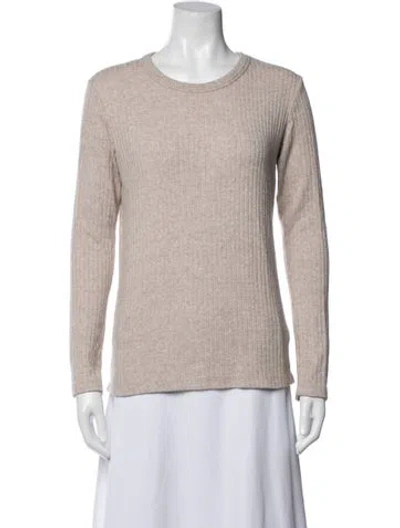 Pre-owned Goop G. Label Crew Neck Long Sleeve Top In Purple