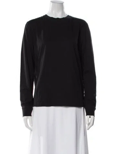 Pre-owned Goop G. Label Crew Neck Long Sleeve T-shirt In Black