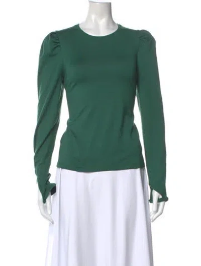 Pre-owned Goop G. Label Crew Neck Long Sleeve T-shirt In Green