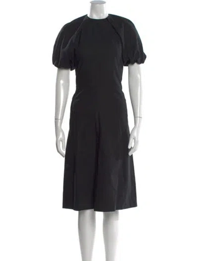 Pre-owned Goop G. Label Crew Neck Midi Length Dress In Black