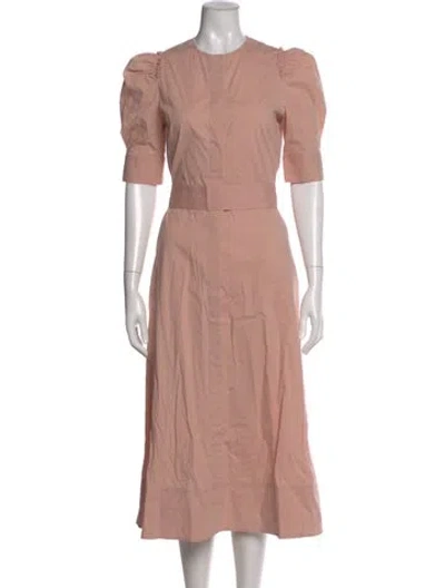 Pre-owned Goop G. Label Crew Neck Midi Length Dress In Pink
