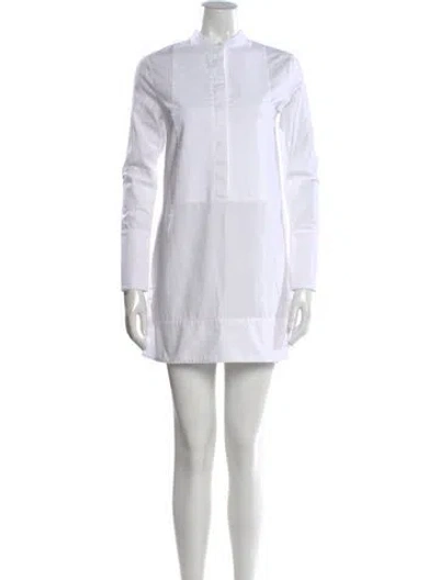 Pre-owned Goop G. Label Crew Neck Mini Dress In White