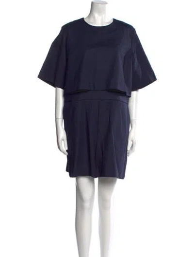 Pre-owned Goop G. Label Crew Neck Romper In Blue