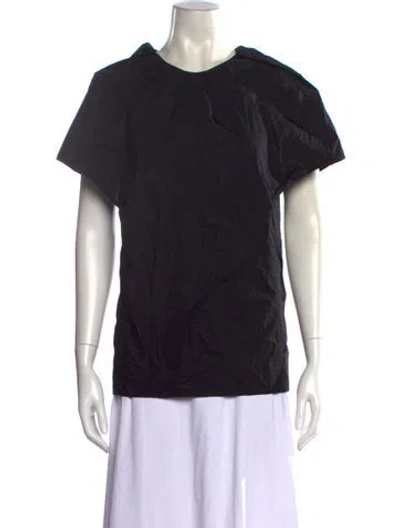 Pre-owned Goop G. Label Crew Neck Short Sleeve Top In Black