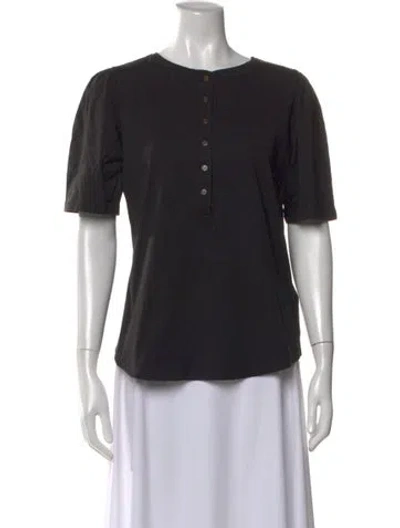Pre-owned Goop G. Label Crew Neck Short Sleeve Top In Black