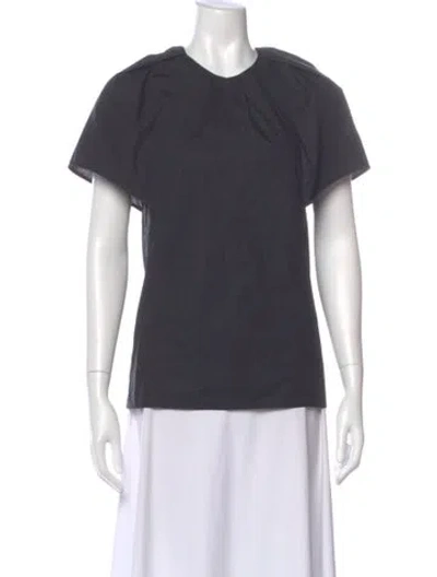 Pre-owned Goop G. Label Crew Neck Short Sleeve Top In Gray
