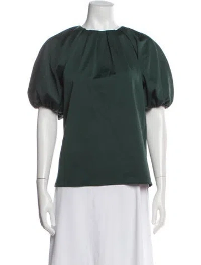 Pre-owned Goop G. Label Crew Neck Short Sleeve Top In Green