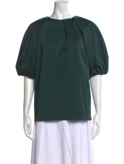 Pre-owned Goop G. Label Crew Neck Short Sleeve Top In Green