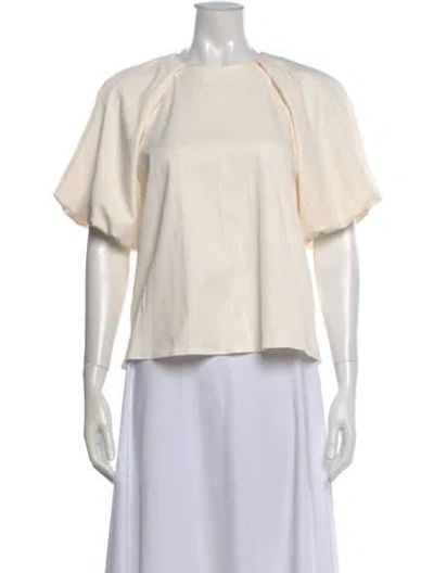 Pre-owned Goop G. Label Crew Neck Short Sleeve Top In Neutral