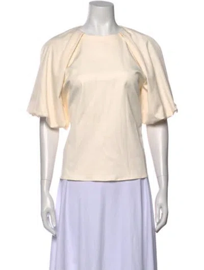 Pre-owned Goop G. Label Crew Neck Short Sleeve Top In Neutral