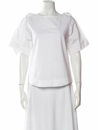 Pre-owned Goop G. Label Crew Neck Short Sleeve Top In White