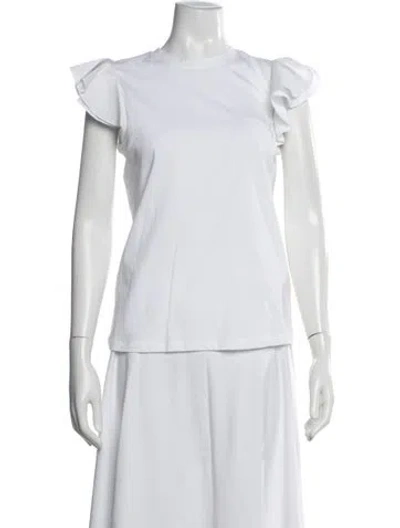 Pre-owned Goop G. Label Crew Neck Short Sleeve Top In White