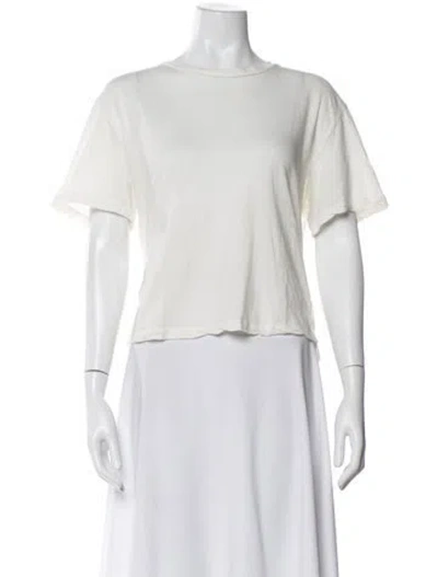 Pre-owned Goop G. Label Crew Neck Short Sleeve T-shirt In White