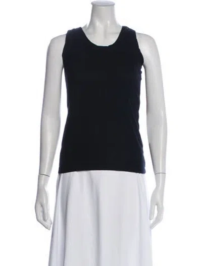 Pre-owned Goop G. Label Crew Neck Sleeveless Top In Blue