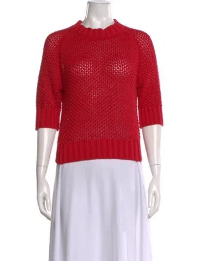 Pre-owned Goop G. Label Crew Neck Sweater In Red