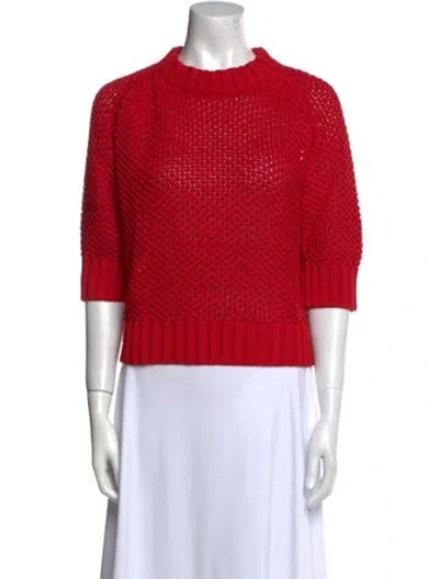 Pre-owned Goop G. Label Crew Neck Sweater In Red
