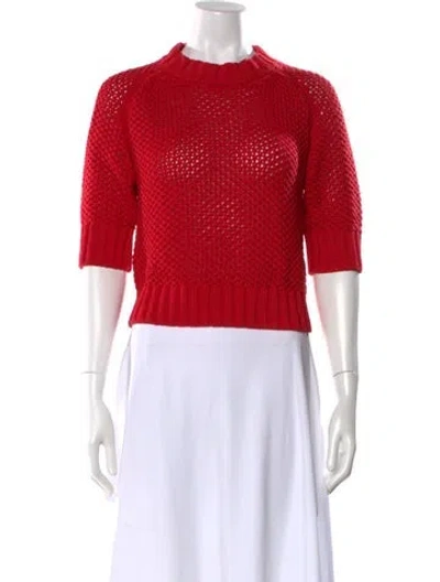 Pre-owned Goop G. Label Crew Neck Sweater In Red