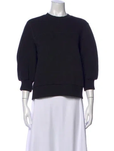 Pre-owned Goop G. Label Crew Neck Three-quarter Sleeve Sweatshirt In Blue