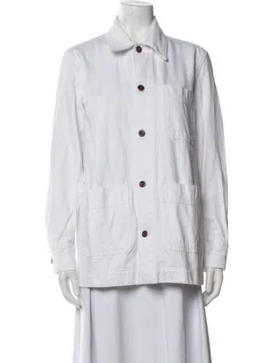 Pre-owned Goop G. Label Denim Jacket In White