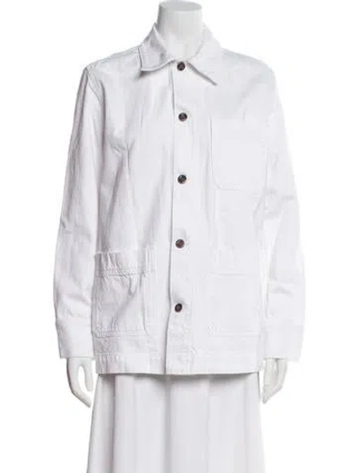 Pre-owned Goop G. Label Denim Jacket In White