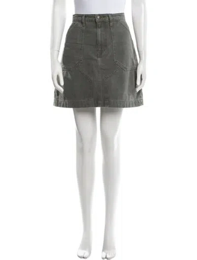 Pre-owned Goop G. Label Distressed Accents Mini Skirt In Gray