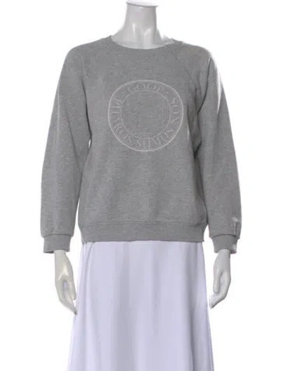 Pre-owned Goop G. Label Graphic Print Crew Neck Sweatshirt In Gray