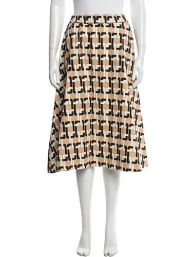 Pre-owned Goop G. Label Graphic Print Midi Length Skirt In Multi