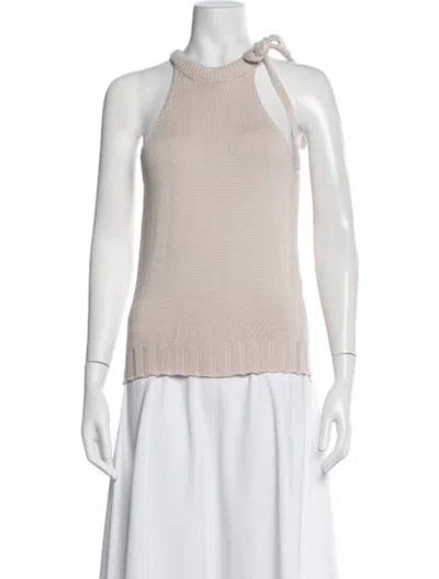 Pre-owned Goop G. Label Halterneck Sleeveless Top In Neutral
