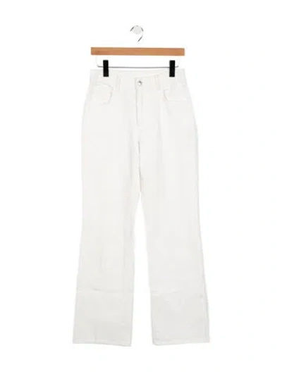 Pre-owned Goop G. Label High-rise Flared Jeans In White