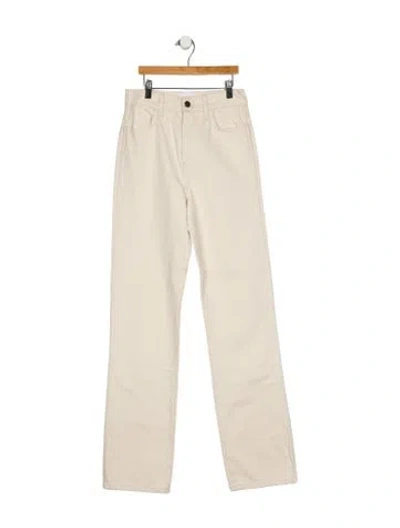 Pre-owned Goop G. Label High-rise Straight Leg Jeans W/ Tags In Neutral