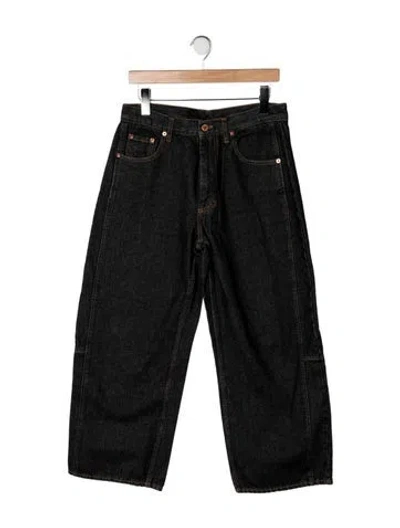 Pre-owned Goop G. Label High-rise Wide Leg Jeans In Black