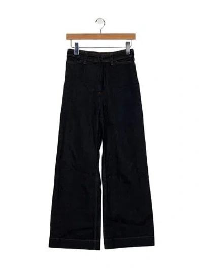 Pre-owned Goop G. Label High-rise Wide Leg Jeans In Blue