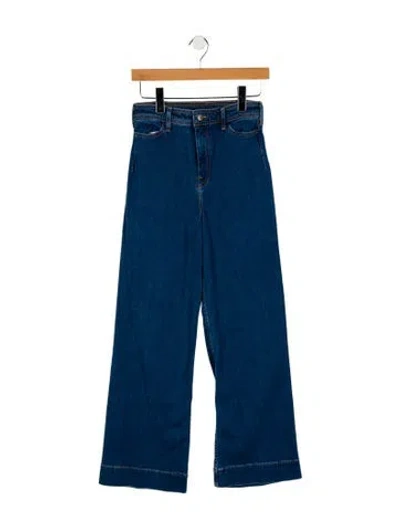 Pre-owned Goop G. Label High-rise Wide Leg Jeans In Blue