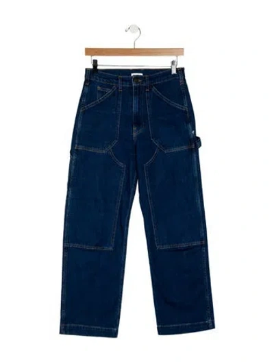 Pre-owned Goop G. Label High-rise Wide Leg Jeans In Blue