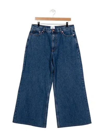 Pre-owned Goop G. Label High-rise Wide Leg Jeans In Blue