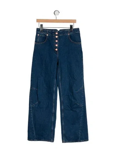 Pre-owned Goop G. Label High-rise Wide Leg Jeans In Blue