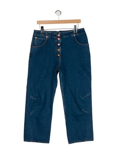 Pre-owned Goop G. Label High-rise Wide Leg Jeans In Blue