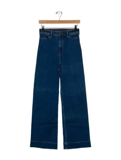 Pre-owned Goop G. Label High-rise Wide Leg Jeans In Blue