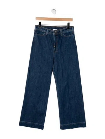 Pre-owned Goop G. Label High-rise Wide Leg Jeans In Blue