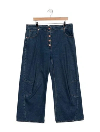 Pre-owned Goop G. Label High-rise Wide Leg Jeans In Blue