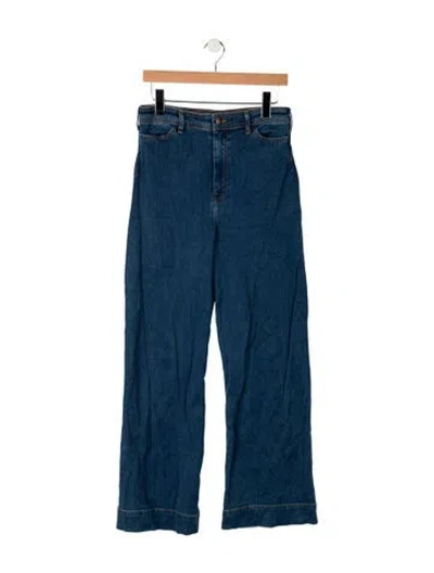 Pre-owned Goop G. Label High-rise Wide Leg Jeans In Blue