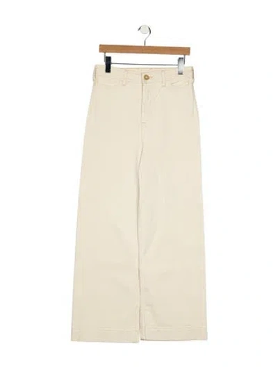 Pre-owned Goop G. Label High-rise Wide Leg Jeans In Neutral