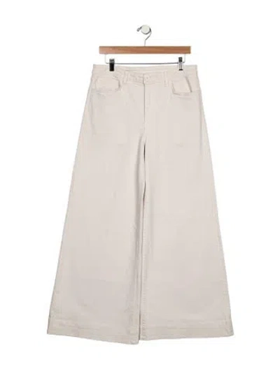 Pre-owned Goop G. Label High-rise Wide Leg Jeans In Neutral