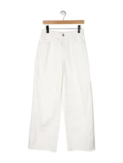 Pre-owned Goop G. Label High-rise Wide Leg Jeans In Neutral