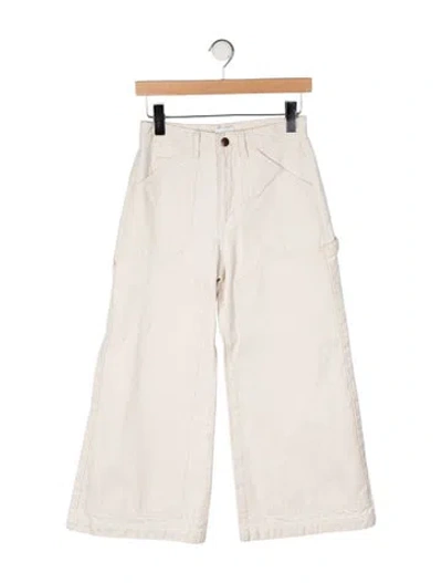 Pre-owned Goop G. Label High-rise Wide Leg Jeans In Neutral