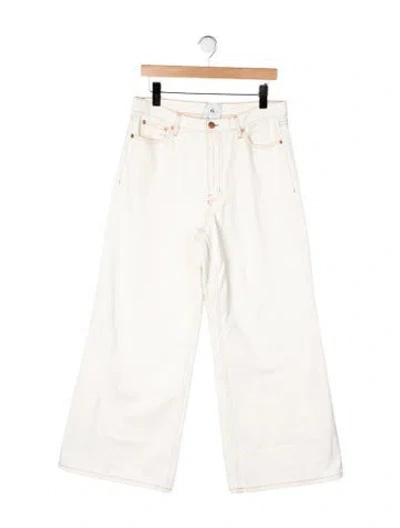 Pre-owned Goop G. Label High-rise Wide Leg Jeans In Neutral