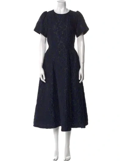 Pre-owned Goop G. Label Lace Pattern Long Dress In Black